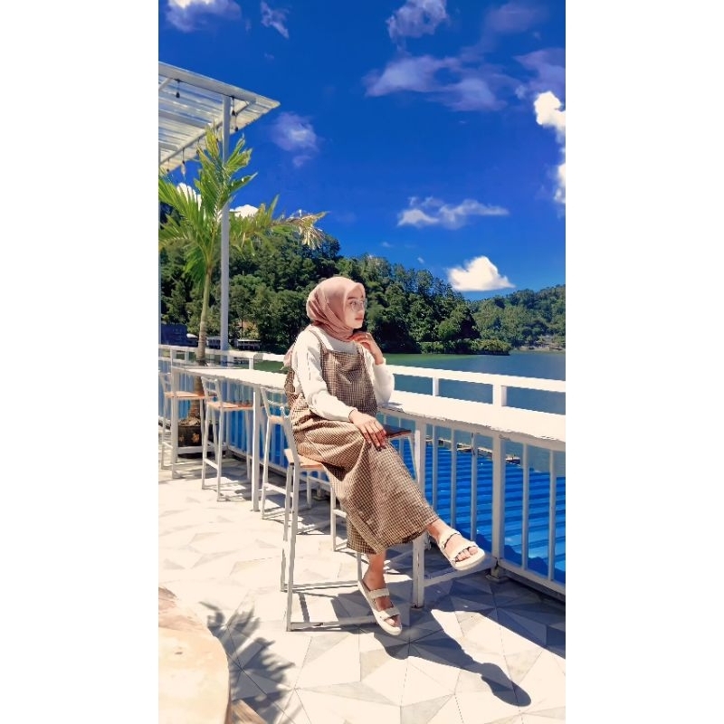 LIKE NEW OVERALL WANITA| OVERALL VIRAL KEKINIAN| BAJU OVERAL KOTAK KOTAK