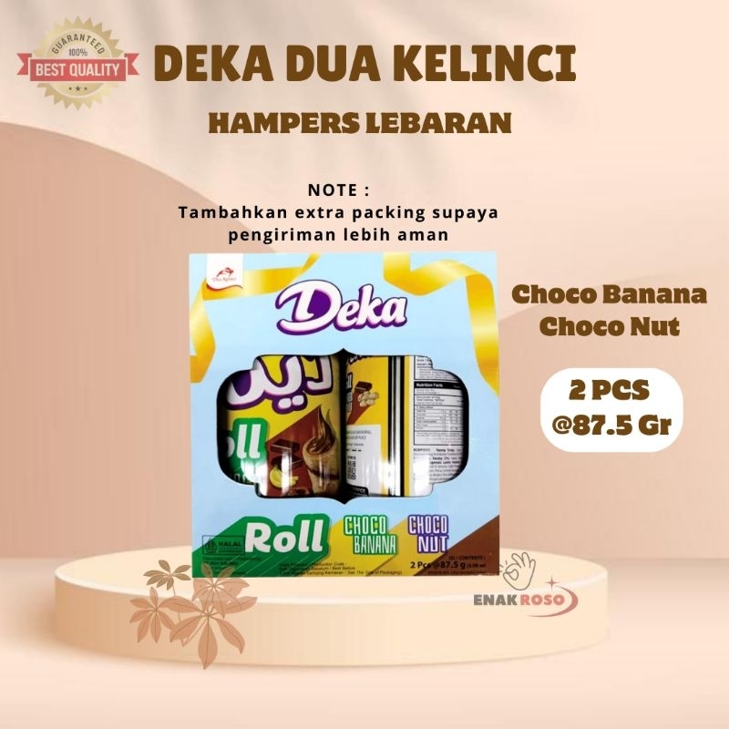 

Deka Wafer roll hampers parcel paket lebaran kaleng 2 x 87,5gr