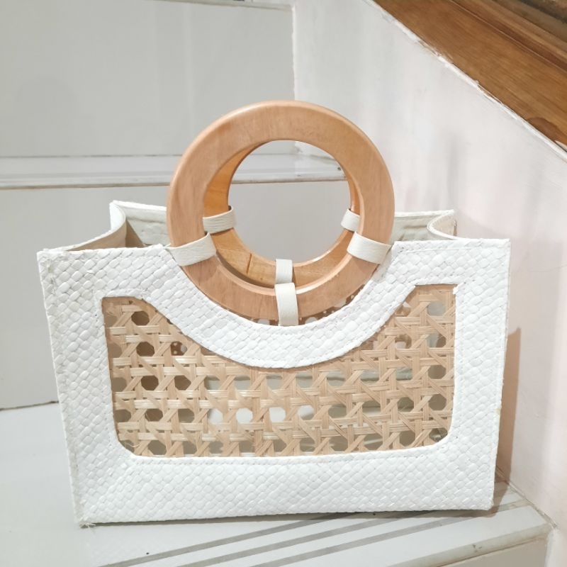 Tas keranjang bambu - tas bambu anyam