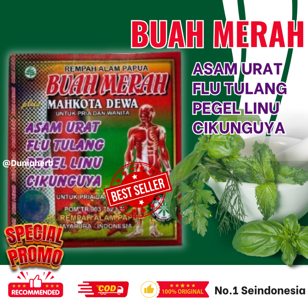 

Jamu Buah Merah Mahkota Dewa Asam Urat Original 100%