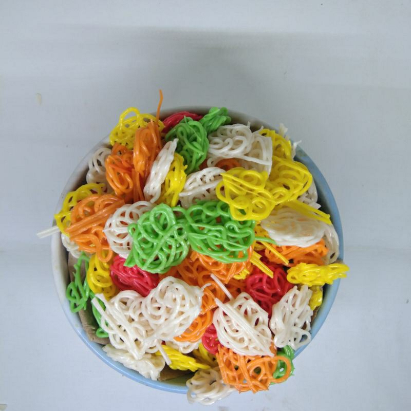 

krupuk seblak warna warni atau krupuk seblak mawar atau krupuk seblak mawar warna warni I berat 250 I