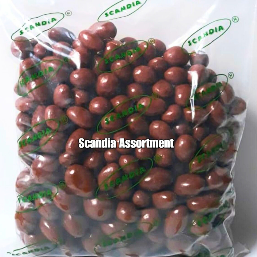 

Coklat Scandia Assortment Coklat Susu Isi Mede Almond Kismis Premium Kemasan 1Kg