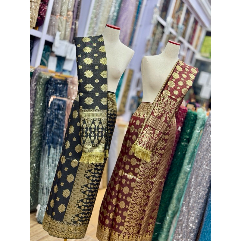 songket sarung selendang / songket palembang / songket Melayu Malaysia