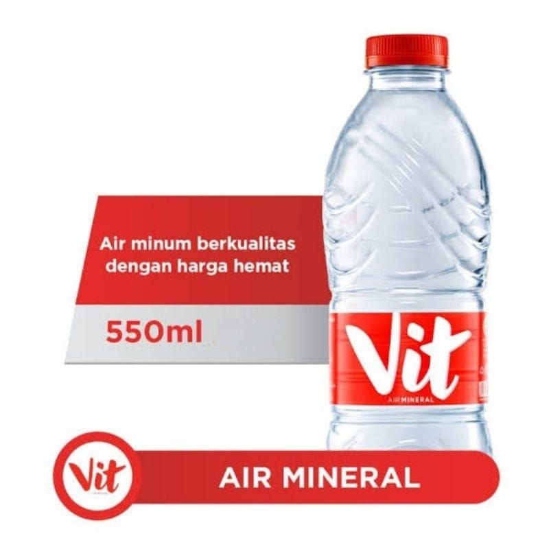 

[KID] Air Mineral VIT Tanggung Botol Plastik 550 ml Air Minum Kemasan Segel Diskon Murah (INSTANT GOJEK)