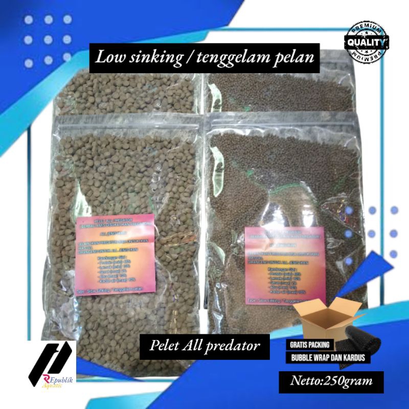 Pelet All predator 250 gram / Pelet louhan / pelet chana / pelet pbass / pelet oscar / Pelet arwana 