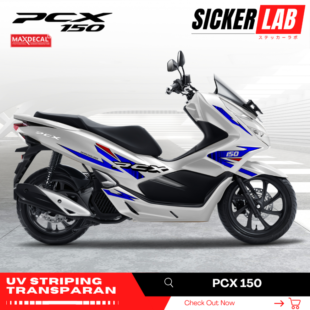 DECAL PCX 150 TRANSPARAN / STRIPING PCX 150 UV PRINT TRANSPARAN