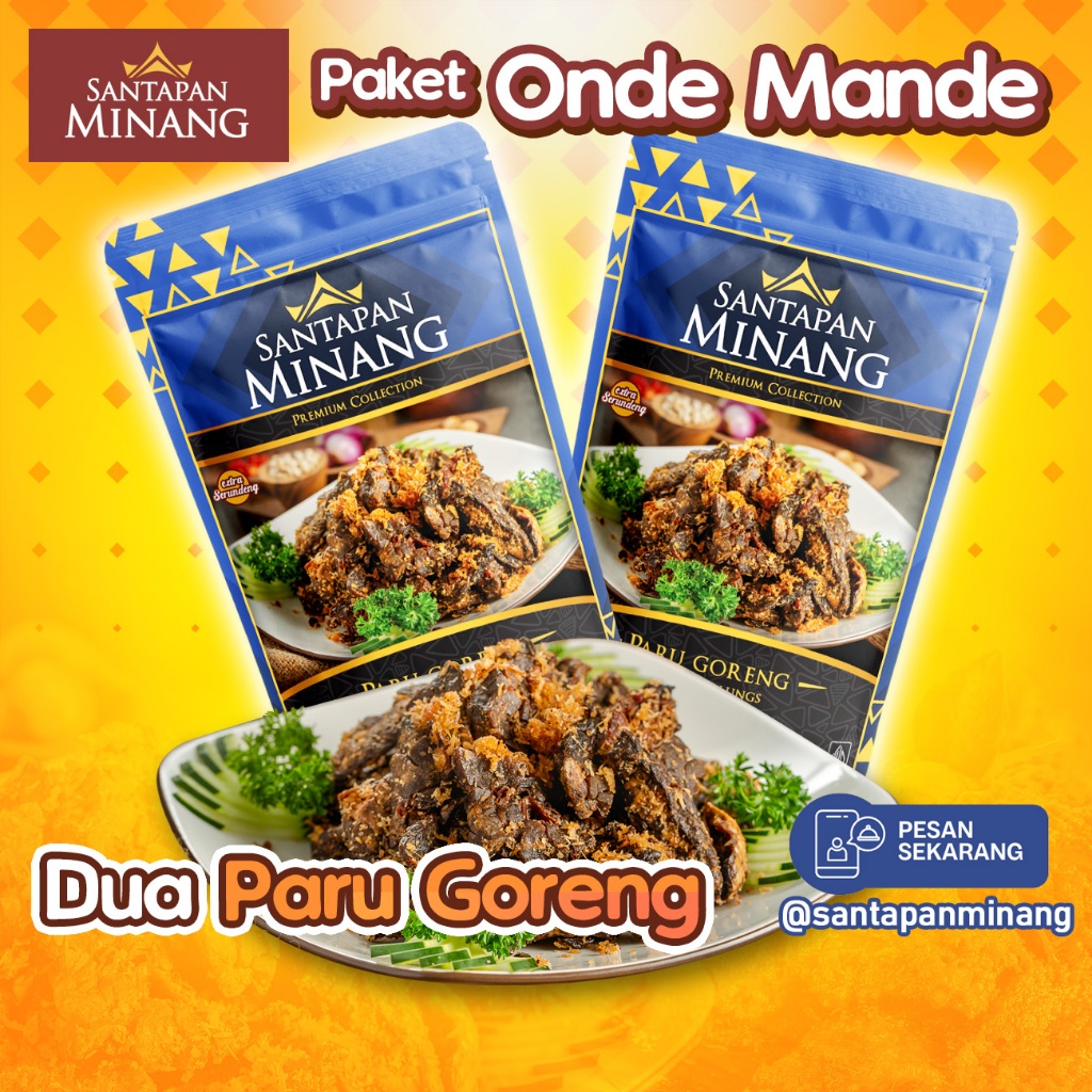 

wadistroalip Paket Onde Mande Dua Paru Goreng Kering Asli Sapan Minang