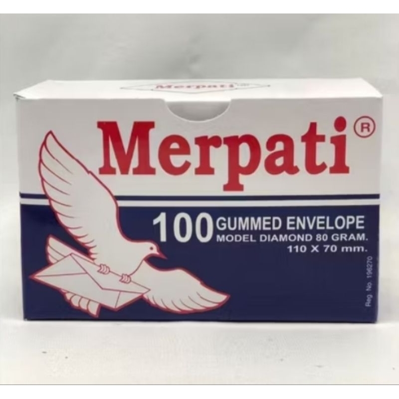 

amplop merpati lem 110x70 satu dus kcil isi 100 lembar