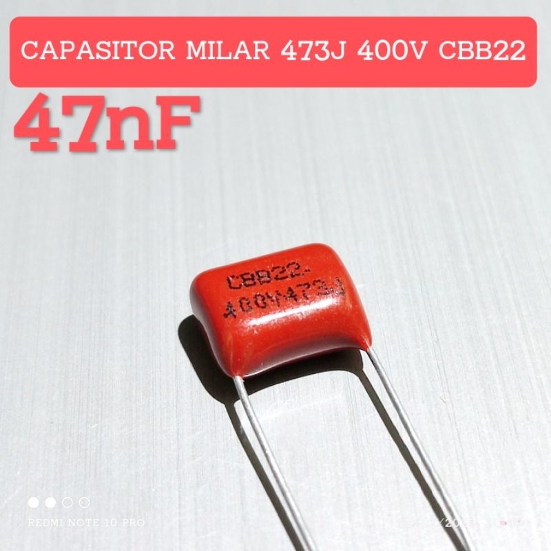 CAPASITOR MILAR 473J 4.7nF 400V 400VOLT CBB22 KECIL