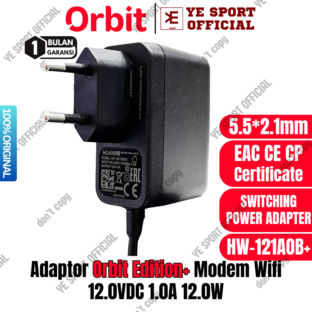 Adaptor Cas Orbit Mifi Modem Wifi Portable Star Pro Max A1 A2 G1 H1 H2 N1 Z1 Z2 5G Original Certifie