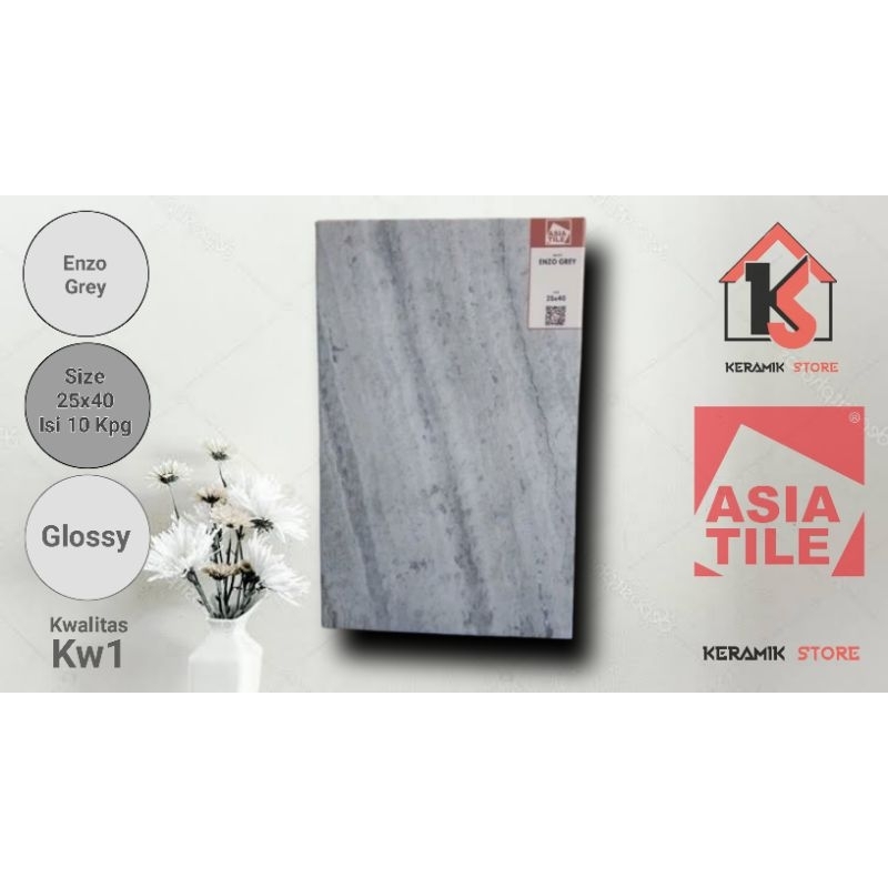 Keramik Dinding Kamar Mandi 25x40 Abu Marmer Salur