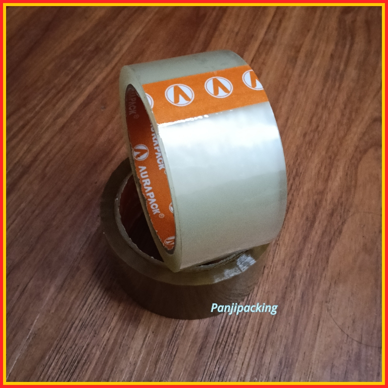

Lakban Bening Coklat 45mm x 55Y Aurapack Selotip Kuat Elastis