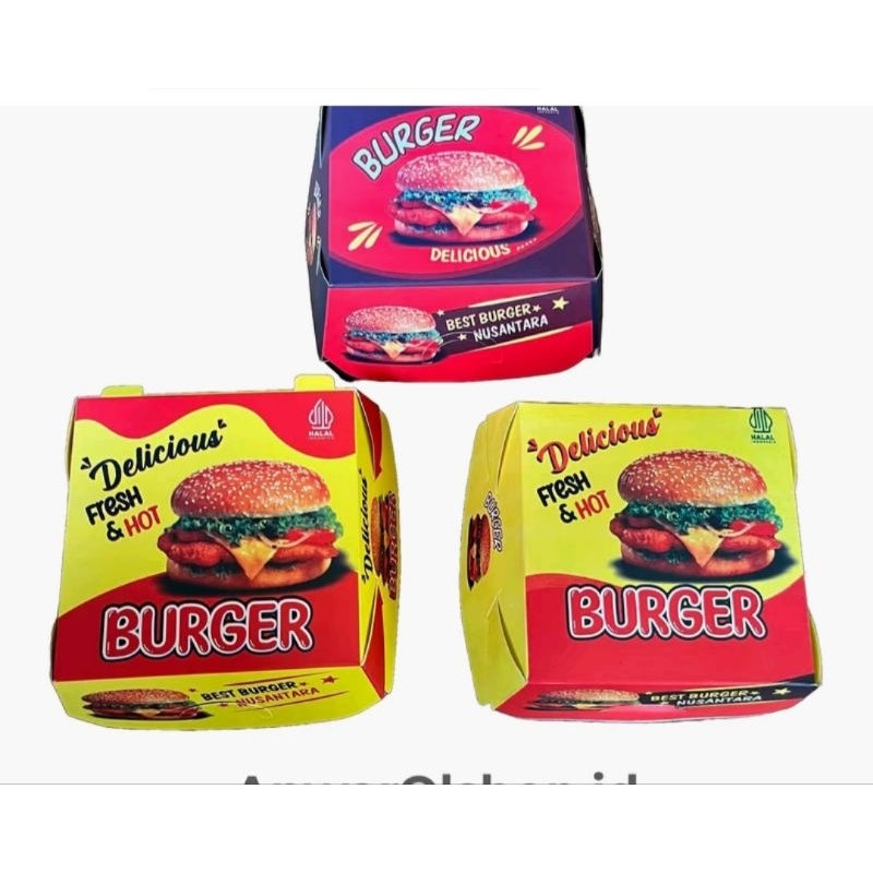 

KARDUS BURGER/DUS KEMASAN HAMBURGER 50PCS
