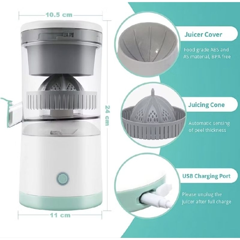 Blender Mini Juicer Portable Alat Peras Buah Otomatis Multifungsi / Blender Juicer Portable USB Mini