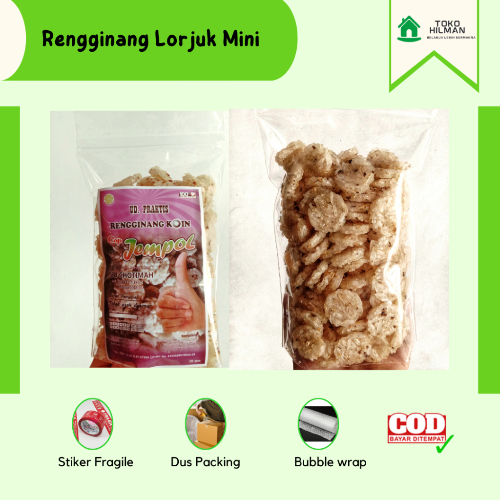 

RENGGINANG LORJUK KOIN CAP JEMPOL MENTAH MINI 250G DAN 1KG