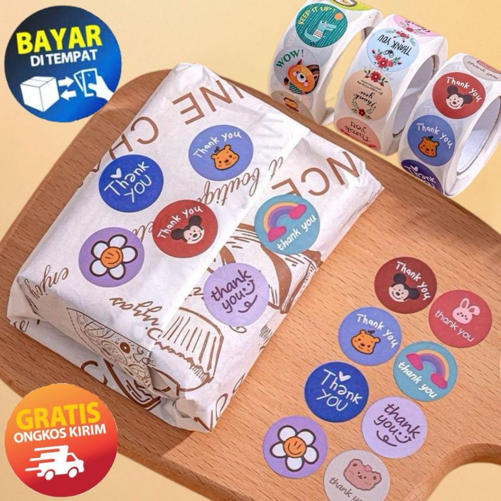 

MIKADO - KP207 STIKER TERIMA KASIH STICKER THANKYOU ROLL ISI 500 PCS 2CM SEAL LABEL ROLL STICKER TEMPELAN UCAPAN TERIMAKASIH BULAT SEGEL PACKING SERBAGUNA