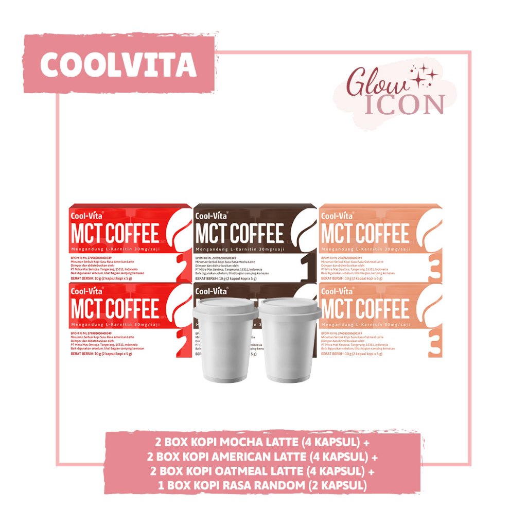 

Coolvita Special Package Coffee Capsule 6 Box MIX ALL FLAVOUR + FREE 1 Box Coffee Capsule RANDOM GI