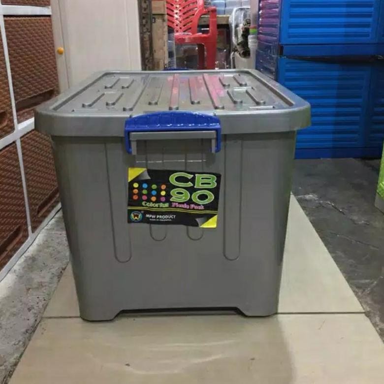 BOX CONTAINER 90 LITER + RODA - Kontainer Box Plastik / Container Box - GDCHOUSEWARE