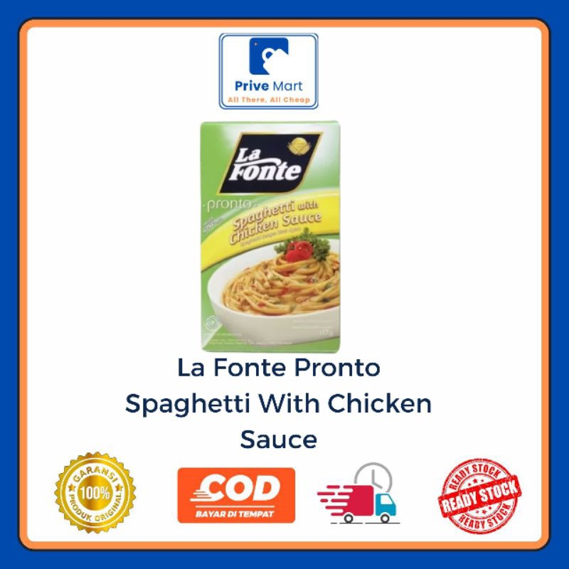 

La Fonte Pronto Spaghetti With Chicken Sauce 117g Prive Mart