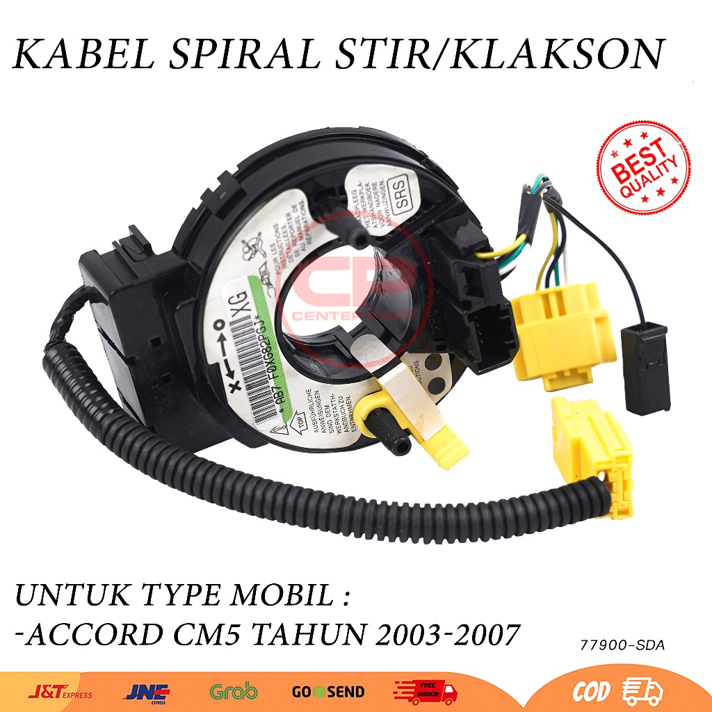 Kabel Cable Spiral Reel Assy Srs Accord Cm5 2003 2004 2005 2006 2007 77900-SDA