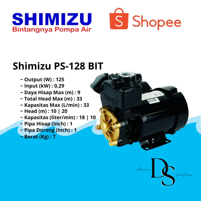 Mesin Pompa Air Shimizu type PS-128 BIT
