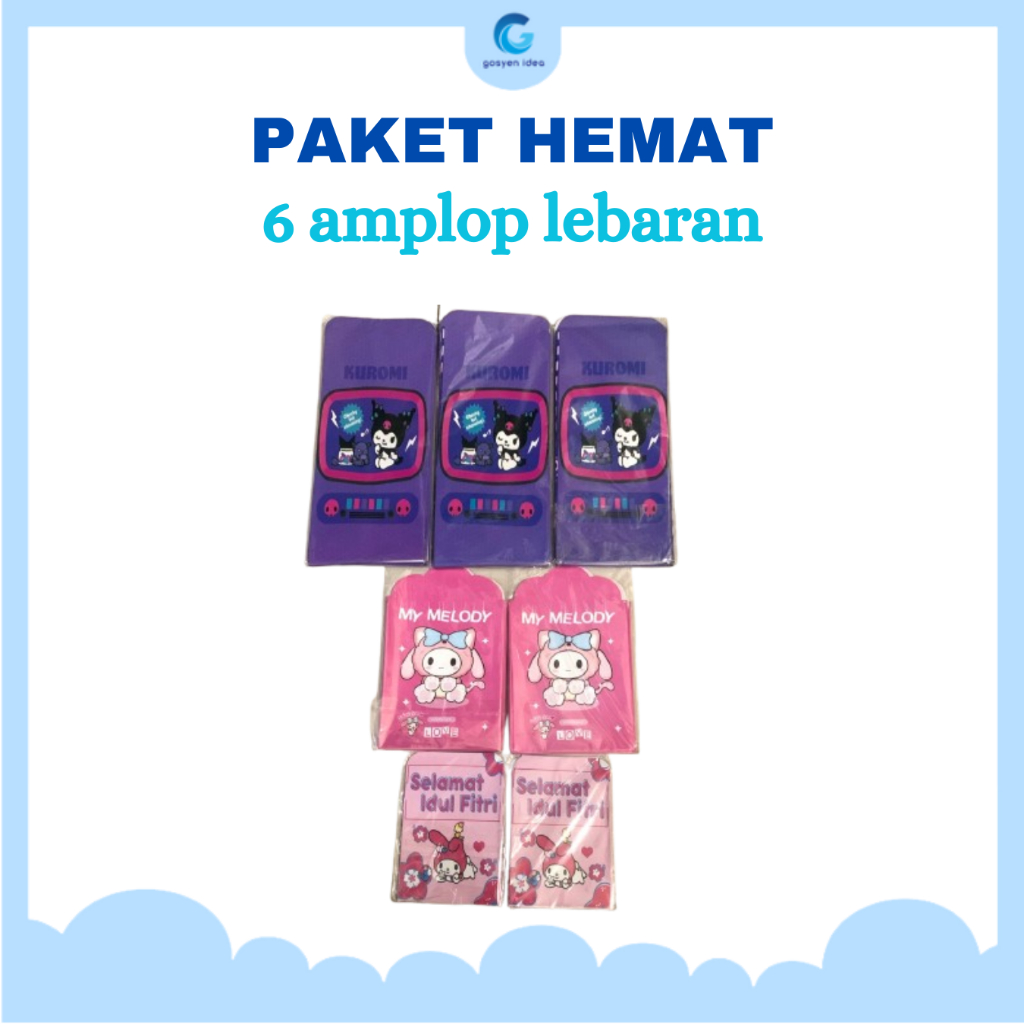 

PAKET 6 AMPLOP LEBARAN KARAKTER, PANJANG, STANDART, DAN MINI