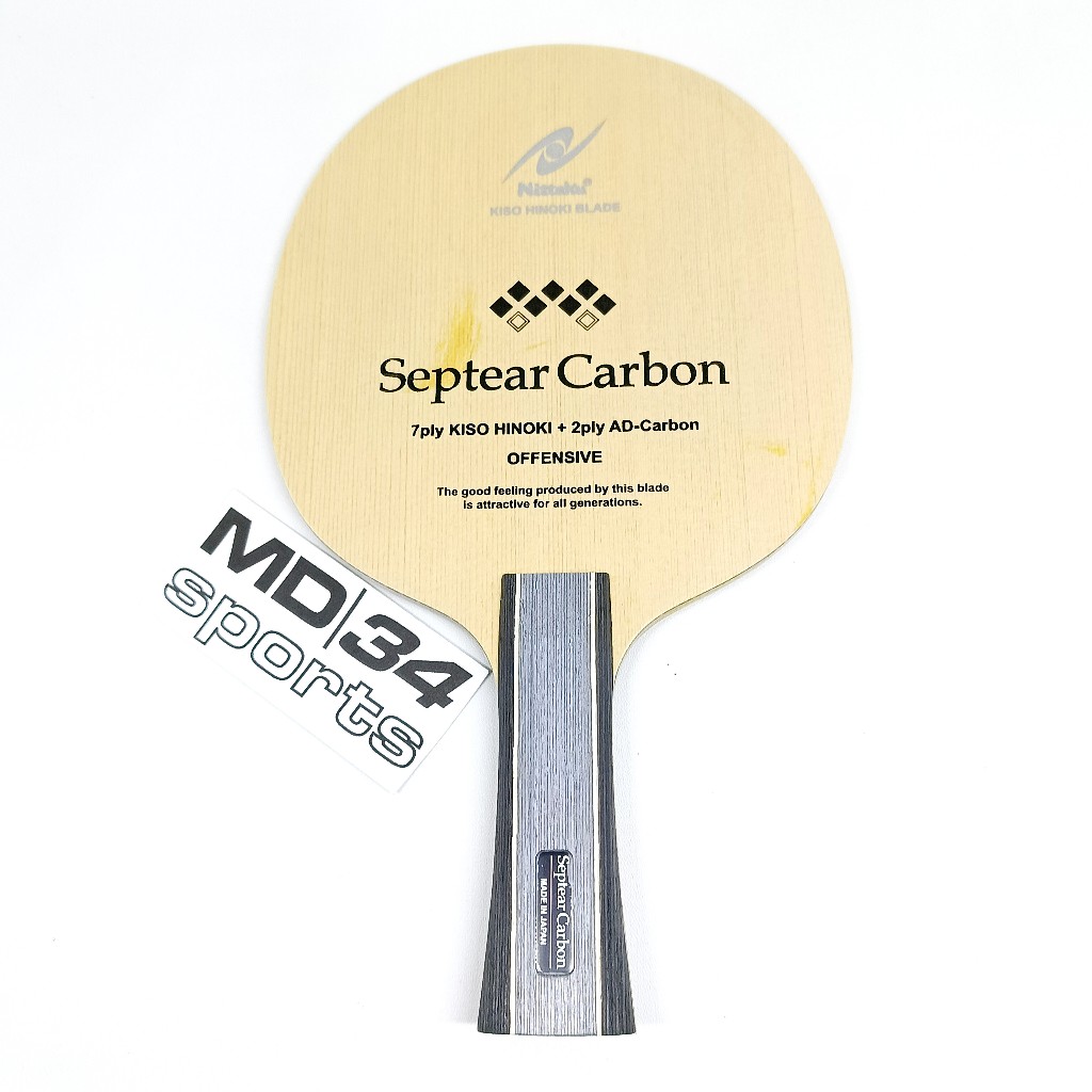 Kayu Nittaku Septear Carbon - blade / kayu / bet pingpong murah