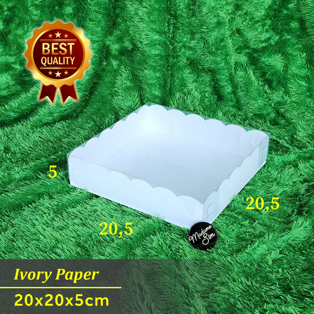 

BOX MIKA PUTIH - DUS HAMPERS - KOTAK PIZZA 20x20x5 (ISI : 10 PCS)