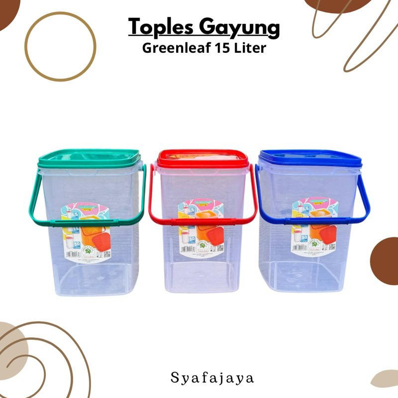 Greenleaf - Toples Gayung 15 Liter / Toples Es Buah / Akuarium Es