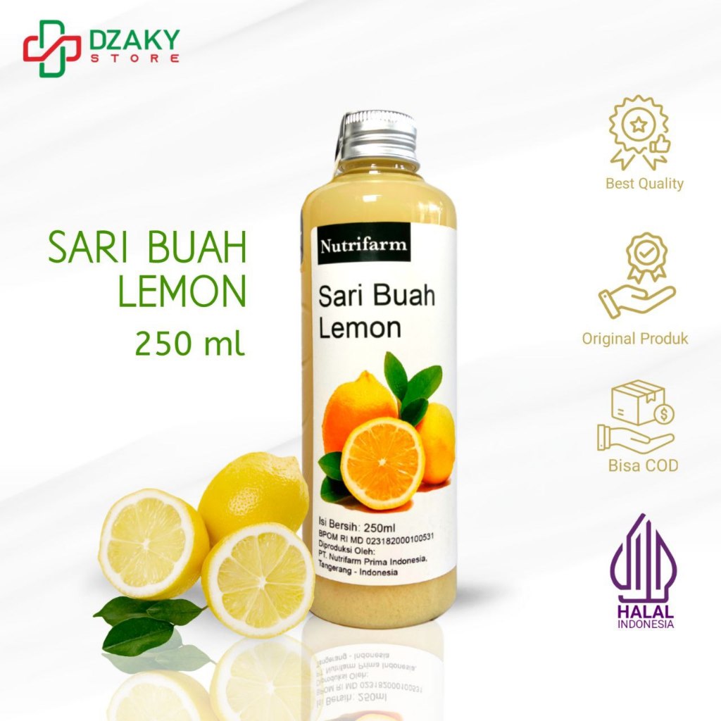 

Sari Lemon Murni Asli 100% untuk Diet Tanpa Campuran 250ml