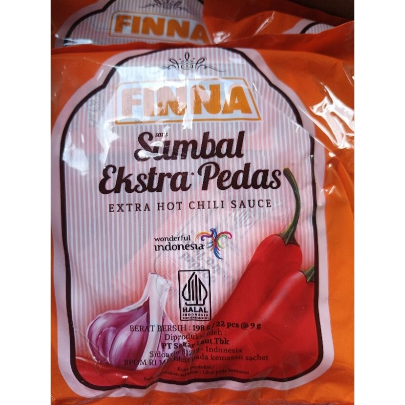 

Finna sambal ektra pedas 22pcsx9Gram