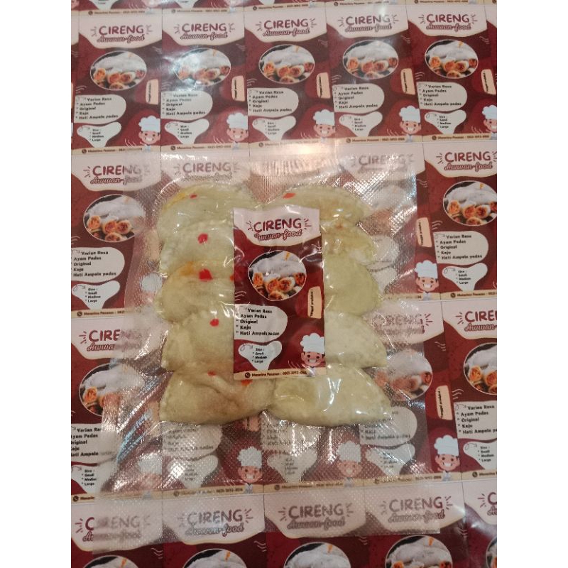 

cireng isi MIX (ayam suwir pedas, hati ampela pedas, keju) isi 10pcs