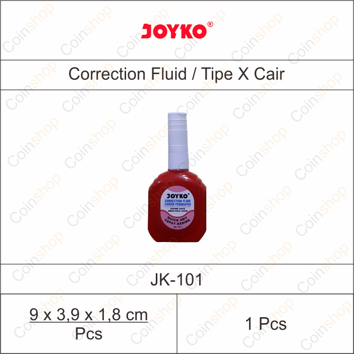 

Joyko JK-101 Tipe X Koreksi Cair Correction Fluid Per Pcs