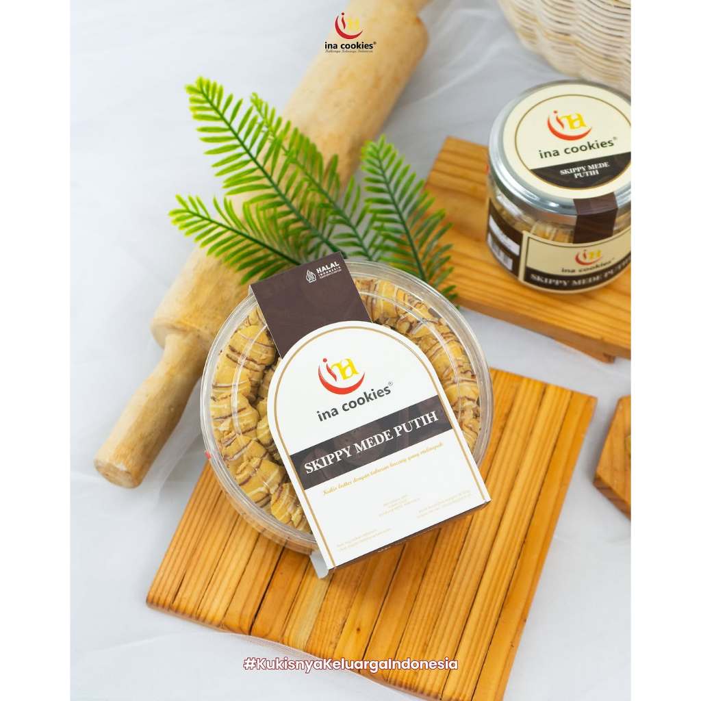 

Skippy Mede Putih - Kue Kering Premium Toples Reguler by Ina Cookies