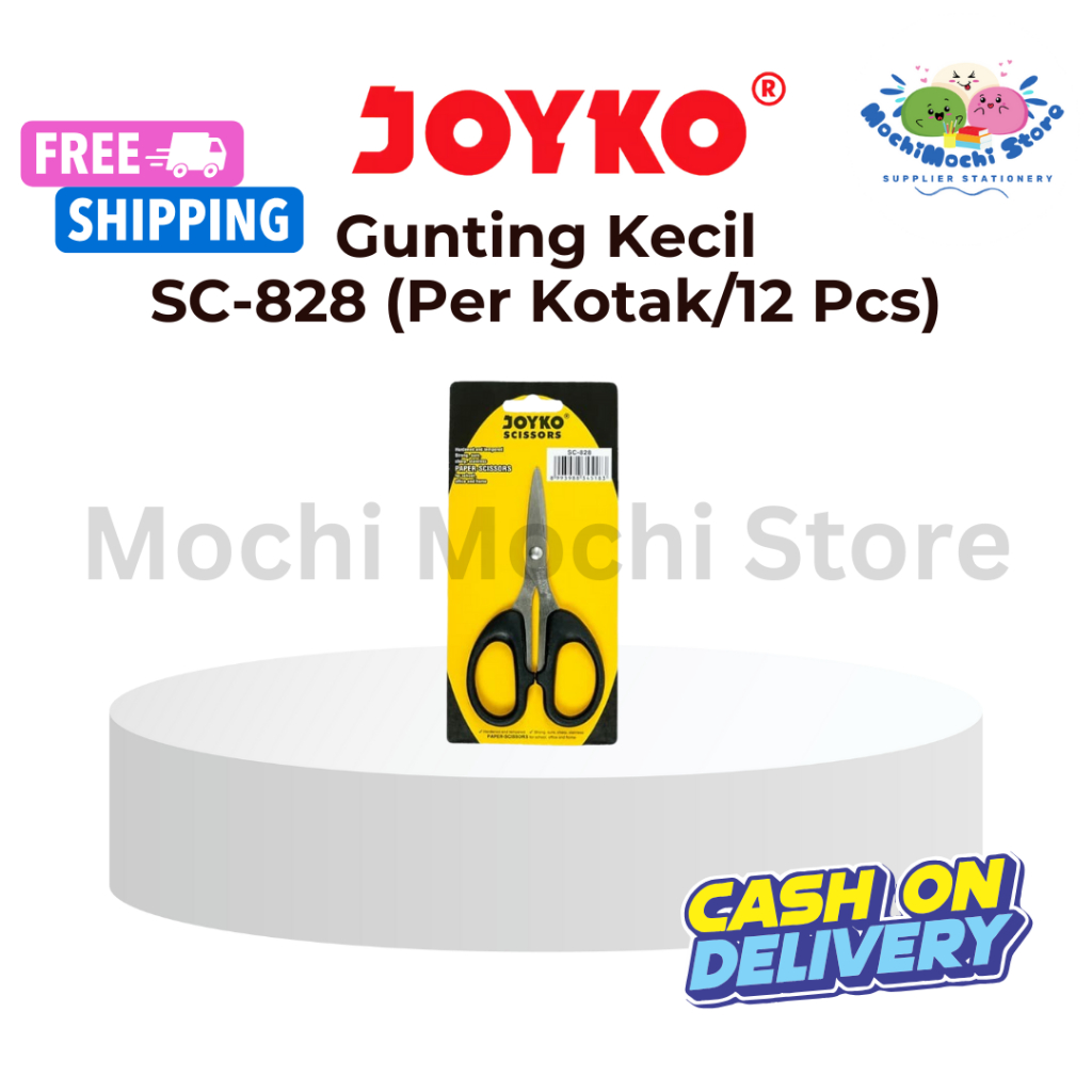 

PER KOTAK/12 PCS Gunting Joyko Kecil SC-828 | Scissors Joyko | Guntin Kecil | Gunting Kecil JOYKO Scissors Stainless Original Alat Pemotong Hitam