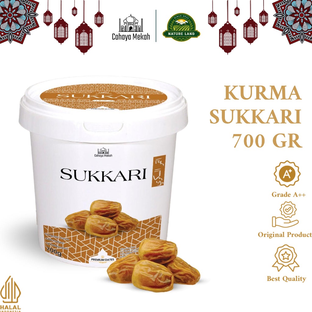 

Cahaya Mekah Kurma Sukari Ember 700gr Kurma Sukari Premium Original High Quality