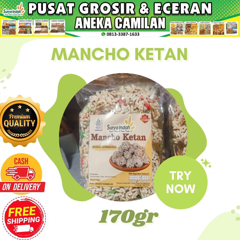 

Mancho Ketan Khas Jombang 170gr packed by Surya Indah Jombang
