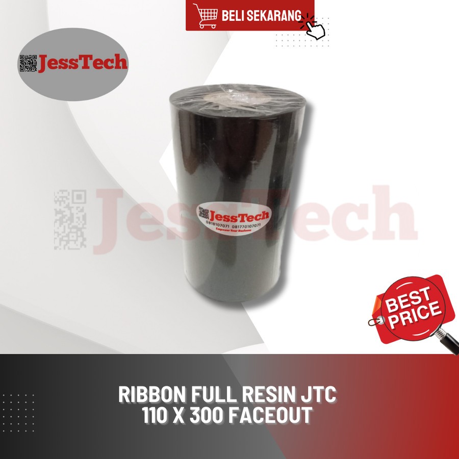 

RIBBON FULL RESIN JTC 110MM X 300M CORE 1 INCHI ( FACE OUT) PITA BARCODE