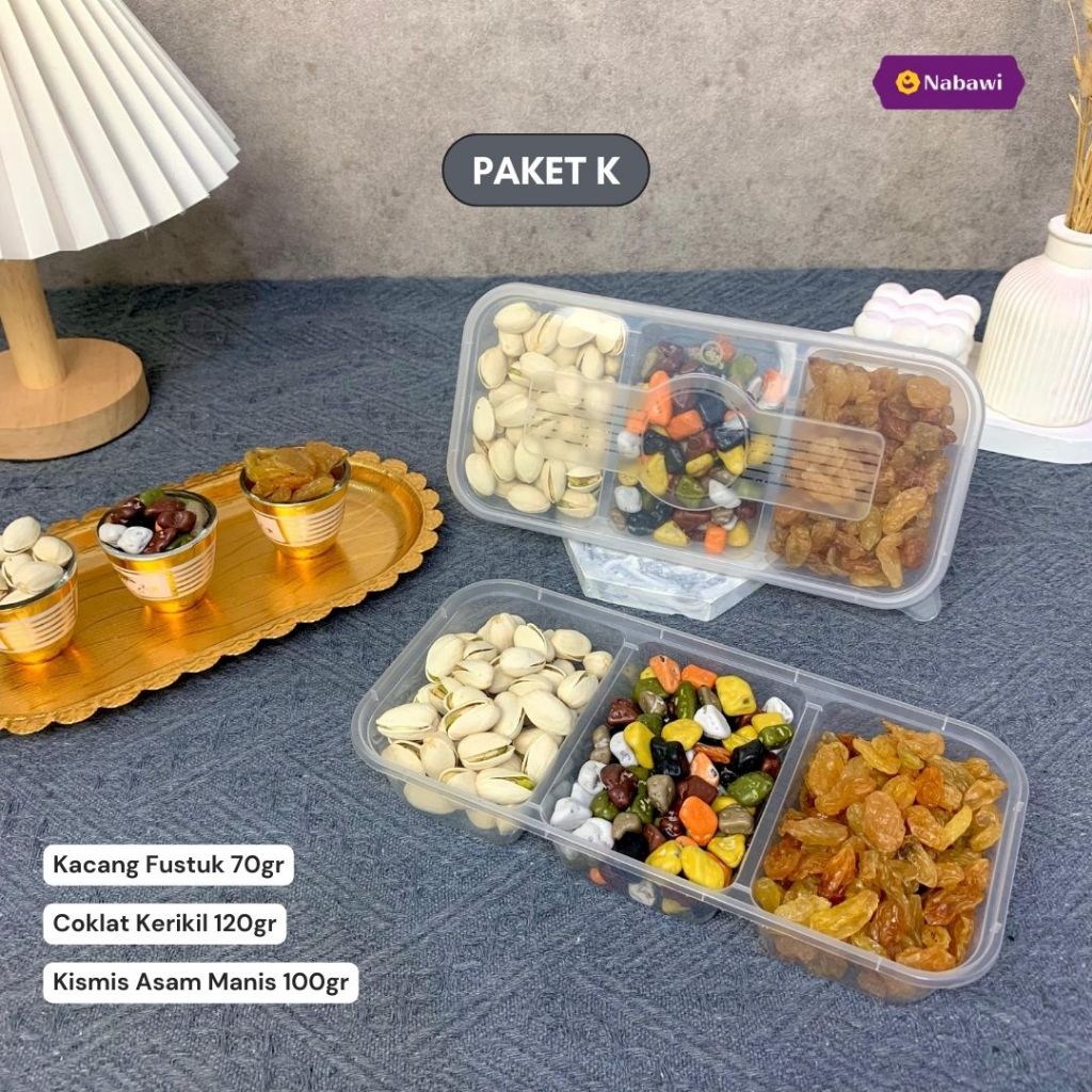 

RB Paket Hampers Makanan 3 Sekat Oleh Oleh Haji dan Umroh Premium Makanan Khas Arab Kacang Arab
