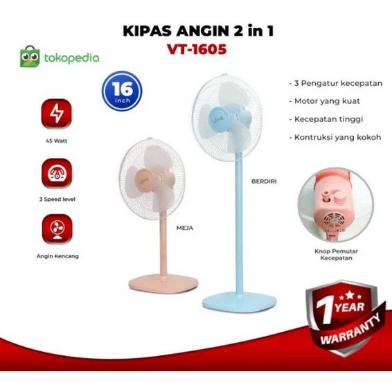 Votre Kipas Angin VT 1605 | Kipas Angin Berdiri