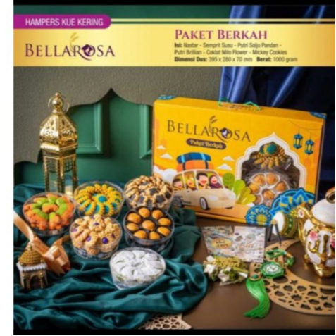 

PARSEL LEBARAN HAMPER KUE KERING BELLAROSA PAKET BERKAH