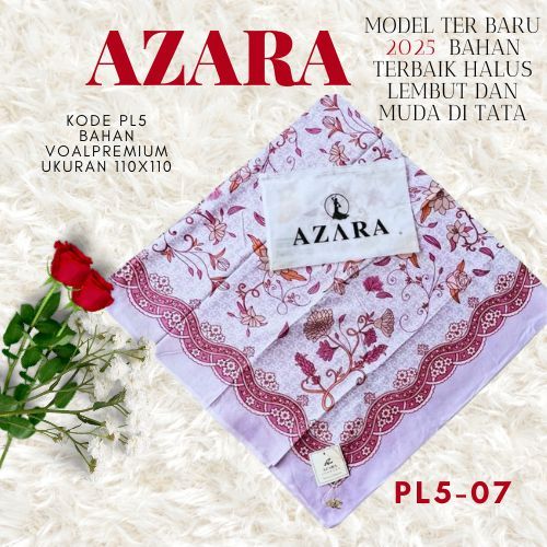Azara Kain Batik Pls Violet Premium Ukuran 110x110 HIJAB VOAL SEGIEMPAT MOTIF | hijab Segi Empat Mot