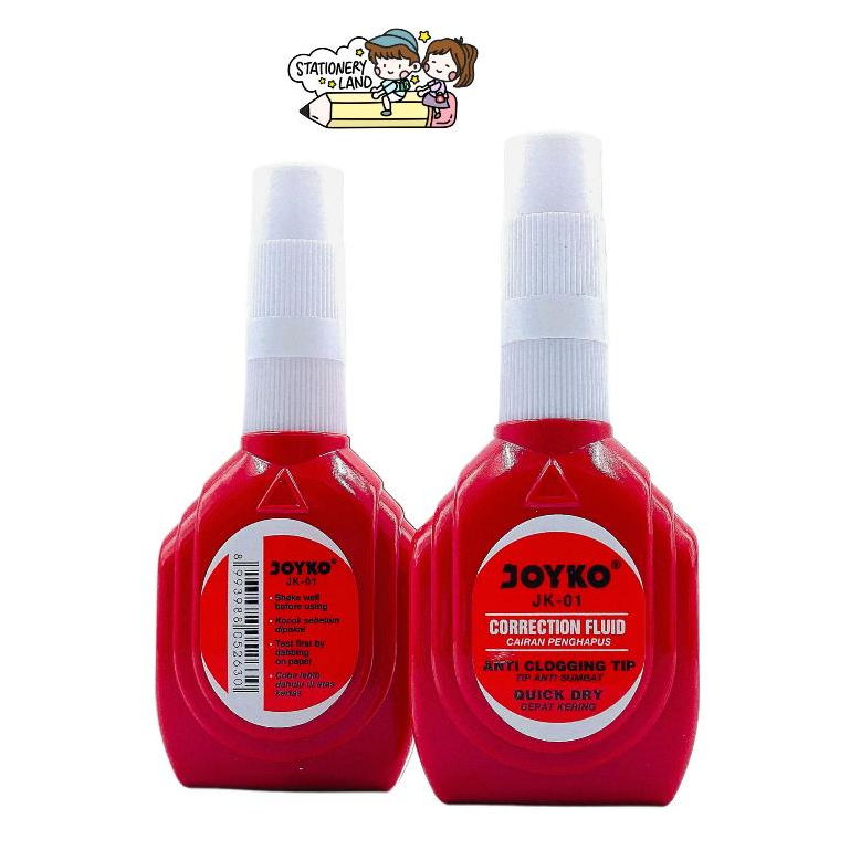 

( StaLand / DAPAT 1 BUAH ) CORRECTION CAIR JOYKO JK-01 / Tip-Ex Tip-X Cair Joyko JK-01 Original Asli