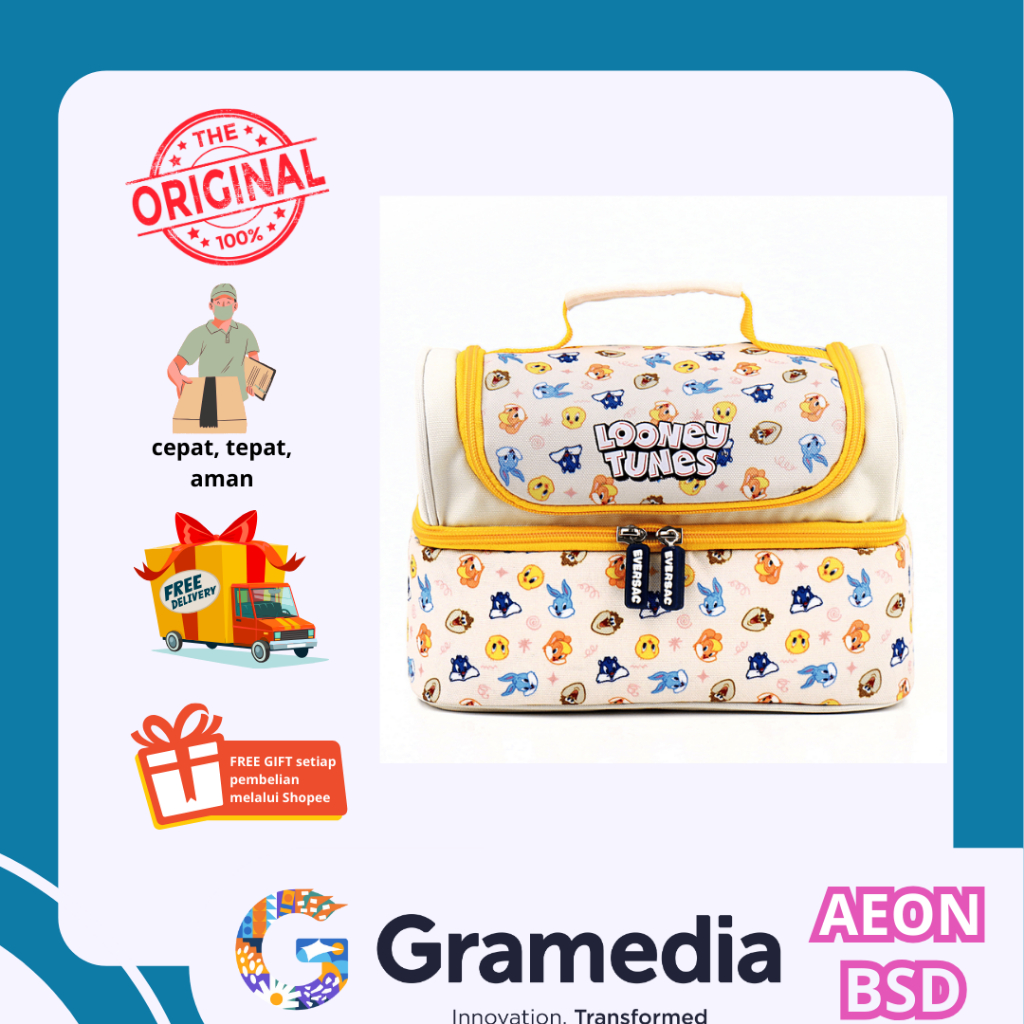 

GRAMEDIA BSD CITY - EVERSAC LUNCHBAG KINDER LOONEY TUNES CREAM