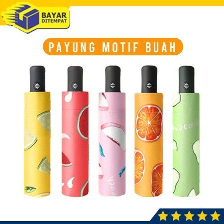 PAYUNG MOTIF BUAH MINI LIPAT / PAYUNG LIPAT MINI / PAYUNG PORTABLE