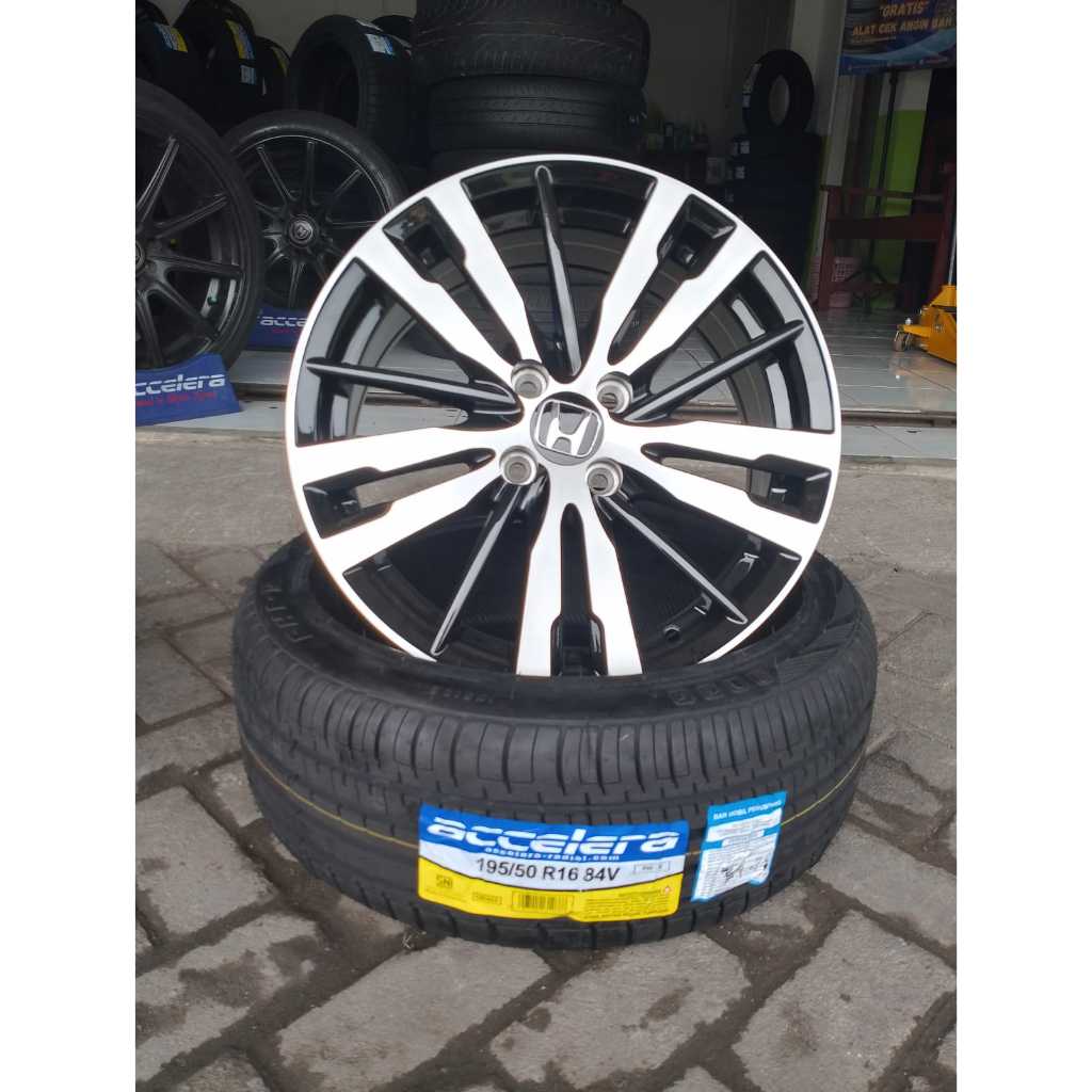 JUAL VELG MOBIL JAZZ RS GK-5 R16 X7 4X100 ET42 BLACK POLIS