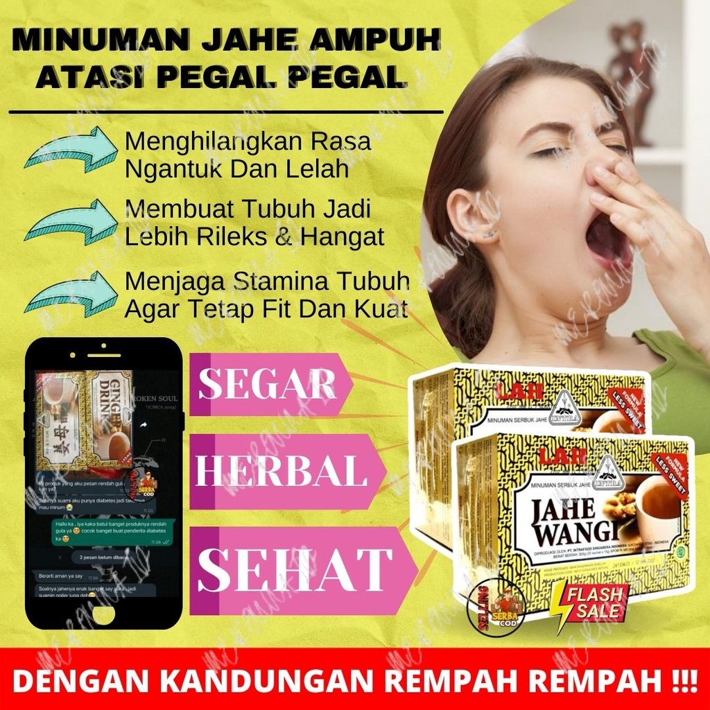 

GFD [HALAL] Intra Jahe Wangi 340gr (20 Sachet) Minuman Serbuk Jahe Asli Ginger