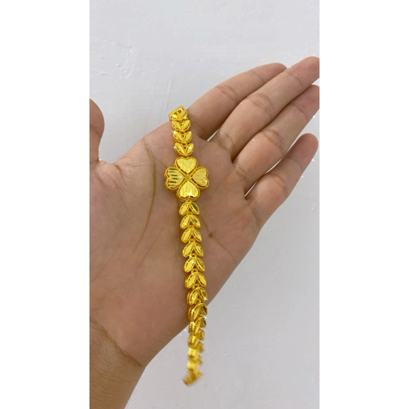 EMAS MALAYSIA GELANG BUNGA BERSURAT