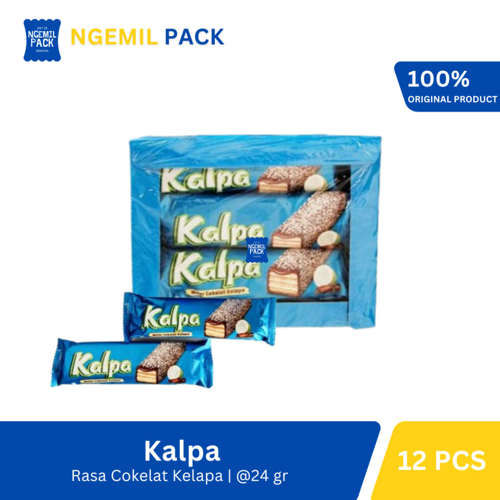 

Kalpa Wafer Cokelat Kelapa Isi 12pcs @24Gr