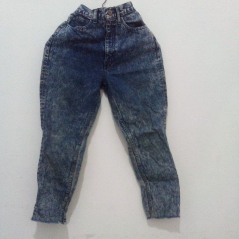 (PRELOVED) Celana jeans wanita merk Moussy Denim ukuran 27 Lp 64cm panjang 87cm
